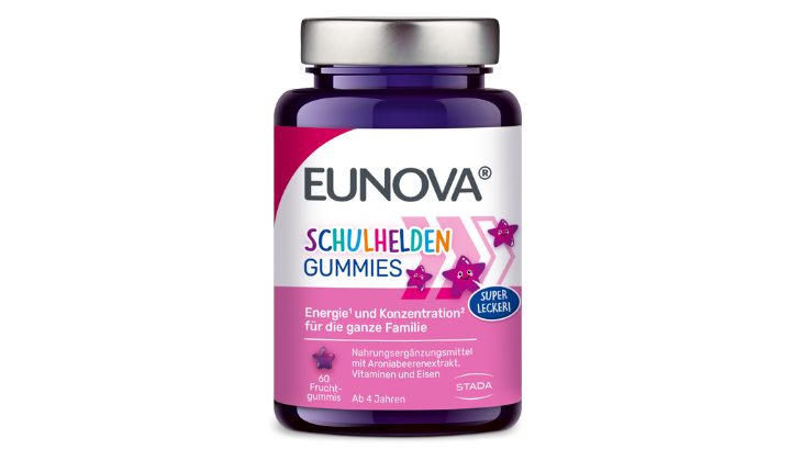 Umverpackung Eunova Schulhelden Gummies