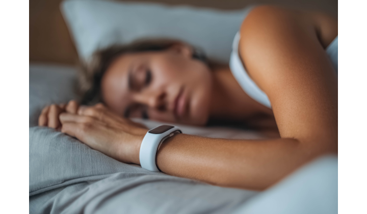 Person mit einer Smartwatch zur Schlafüberwachung 