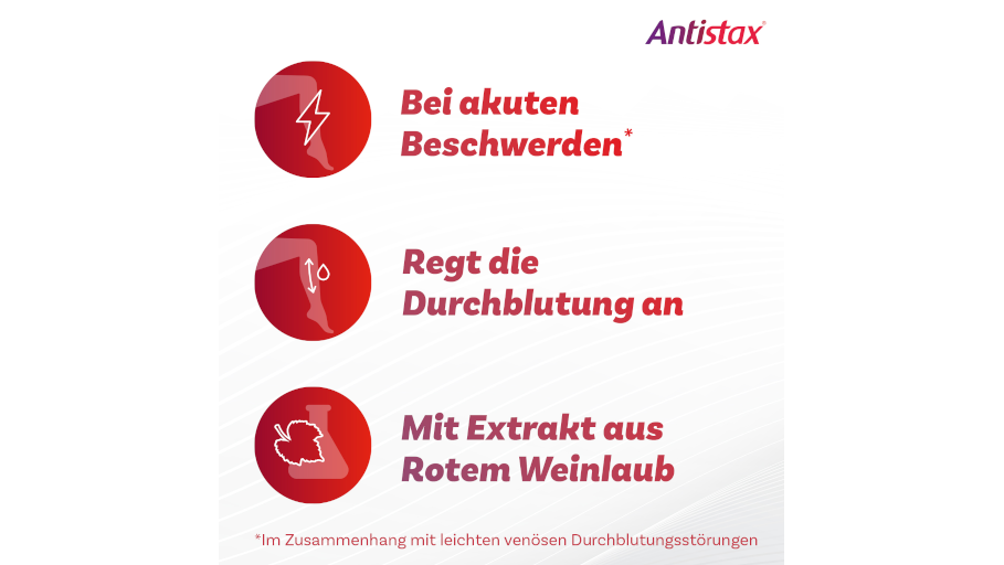 Antistax Venencreme bei ersten Beschwerden Antistax Venencreme bei ersten Beschwerden
