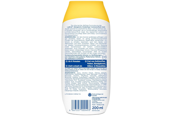 Ladival Allergische Kinderhaut Sonnenschutz-Gel LSF 50+