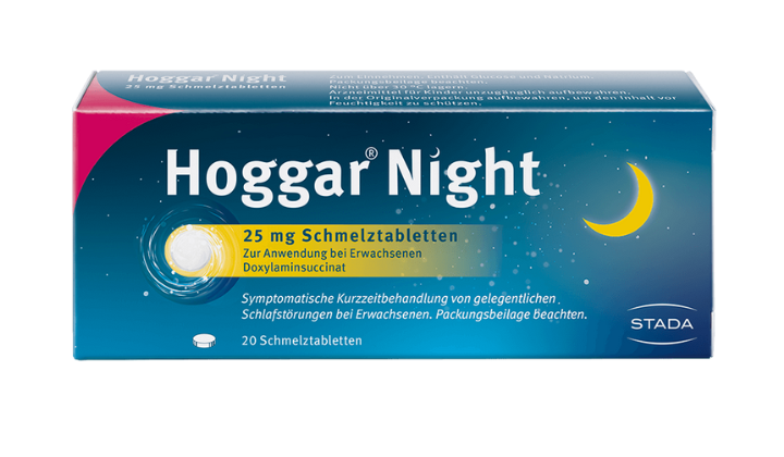 Umverpackung Hoggar Night Schmelztabletten