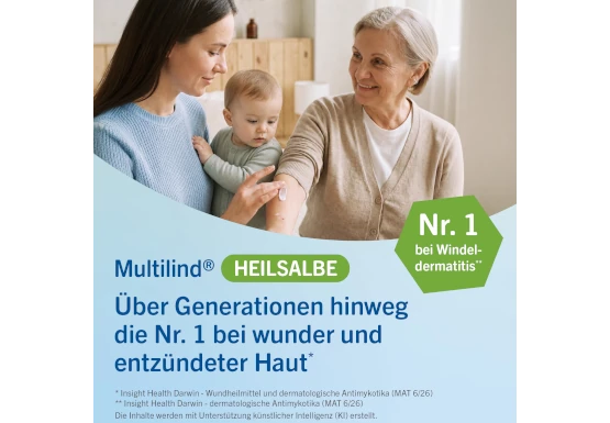 Nummer 1 bei wunder und entzündeter Haut Multilind ist Nummer 1 bei wunder und entzündeter Haut