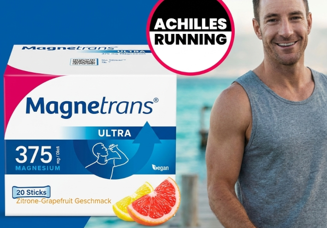 Magnetrans direkt mit Achilles Running Logo