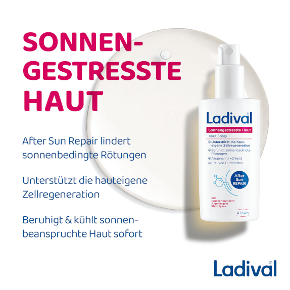 Beruhigt und kühlt sonnenbeanspruchte Haut sofort