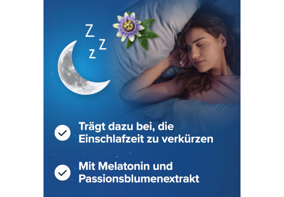Mit Melatonin und Passionsblumenextrakt