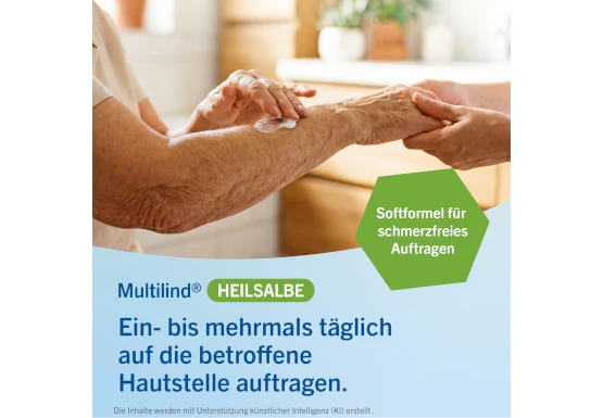 Mehrmals täglich auftragen Multilind Heilsalbe mehrmals täglich auftragen