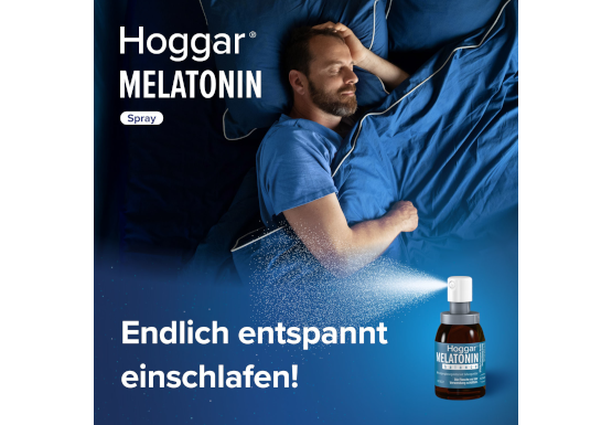 Hoggar® Melatonin Spray unterstützt das Einschlafen