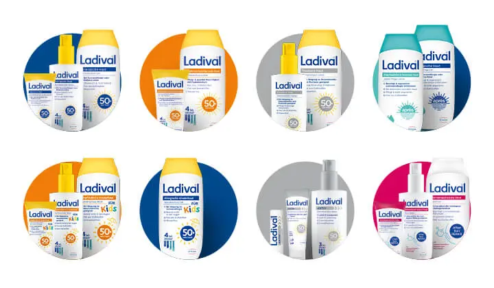 Ladival-Produkte für verschiedene Hautbedürfnisse