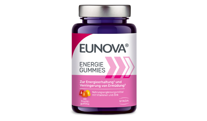 Umverpackung Eunova Energie Gummies