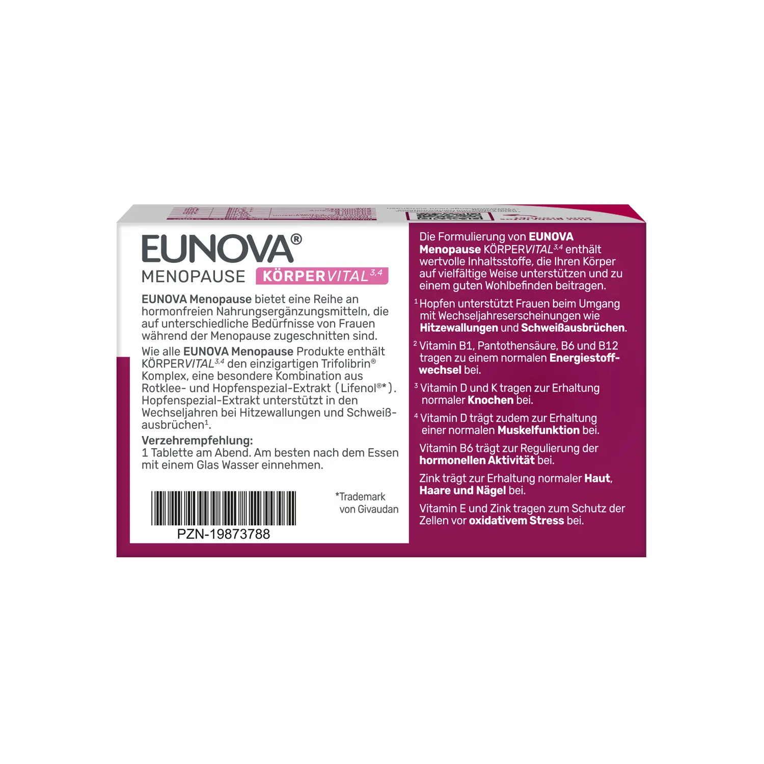 Umverpackung Eunova Menopause Körpervital