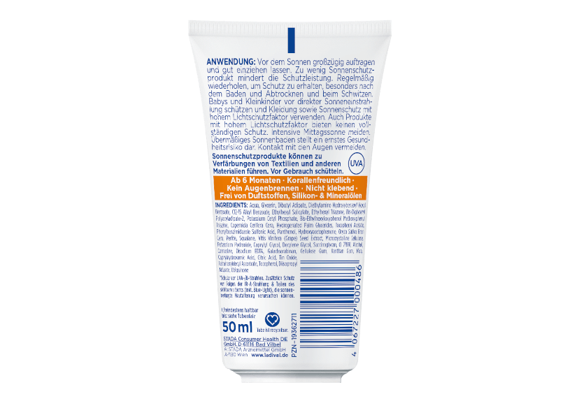 Ladival Empfindliche Kinderhaut Sonnenschutz-Creme Gesicht und Körper LSF 50+