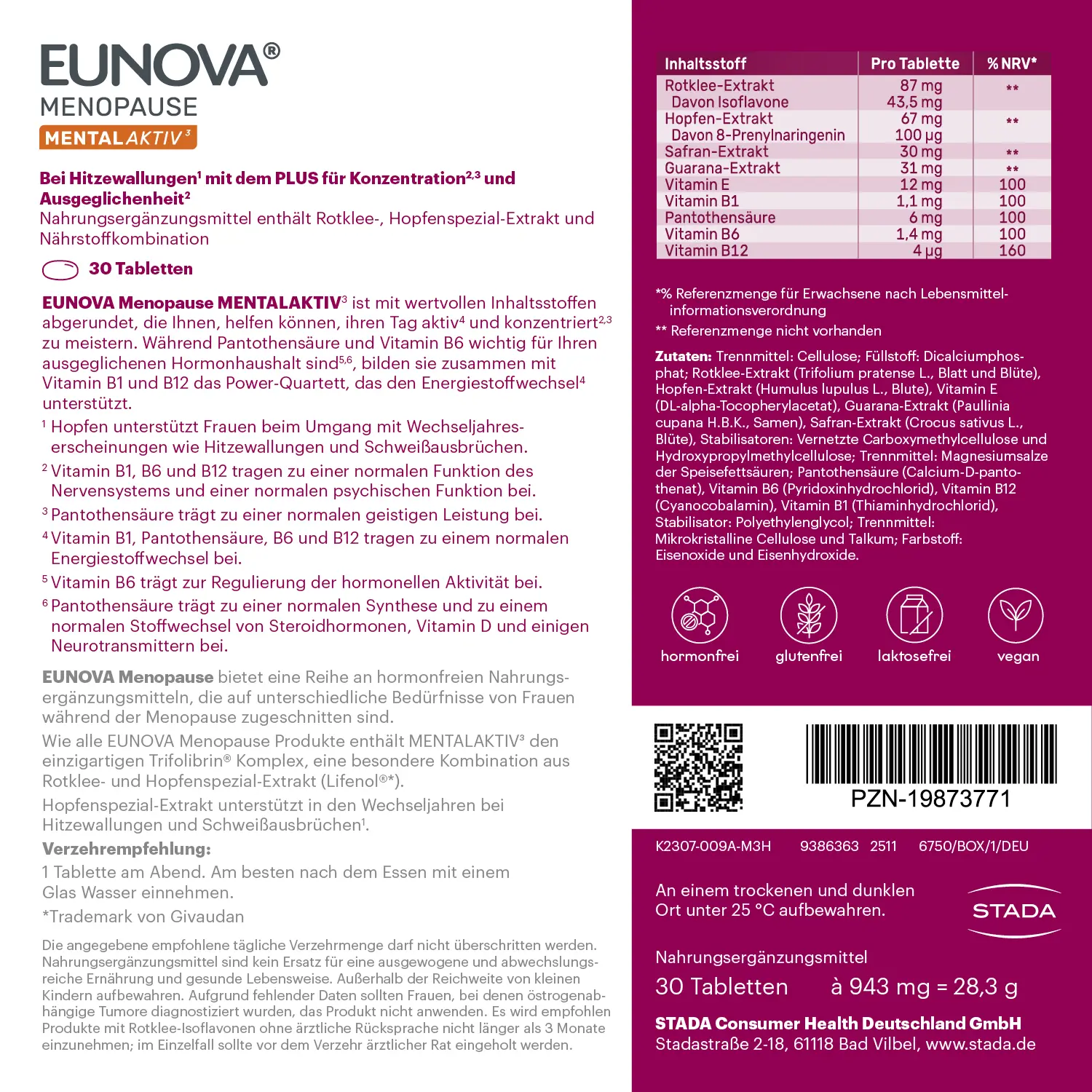Umverpackung Eunova Menopause Mentalaktiv
