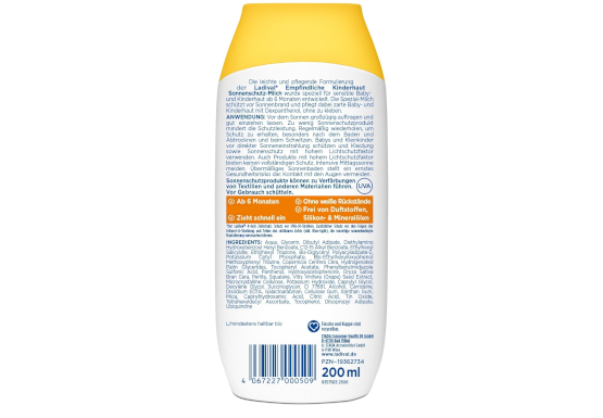 Ladival Empfindliche Kinderhaut Sonnenschutz-Milch LSF 50+