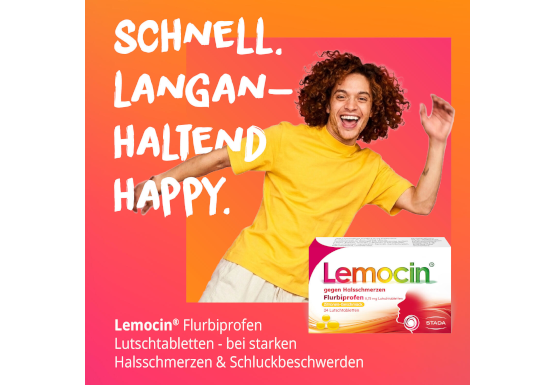Lemocin Flurbiprofen Zitrone bei sarken Halsschmerzen