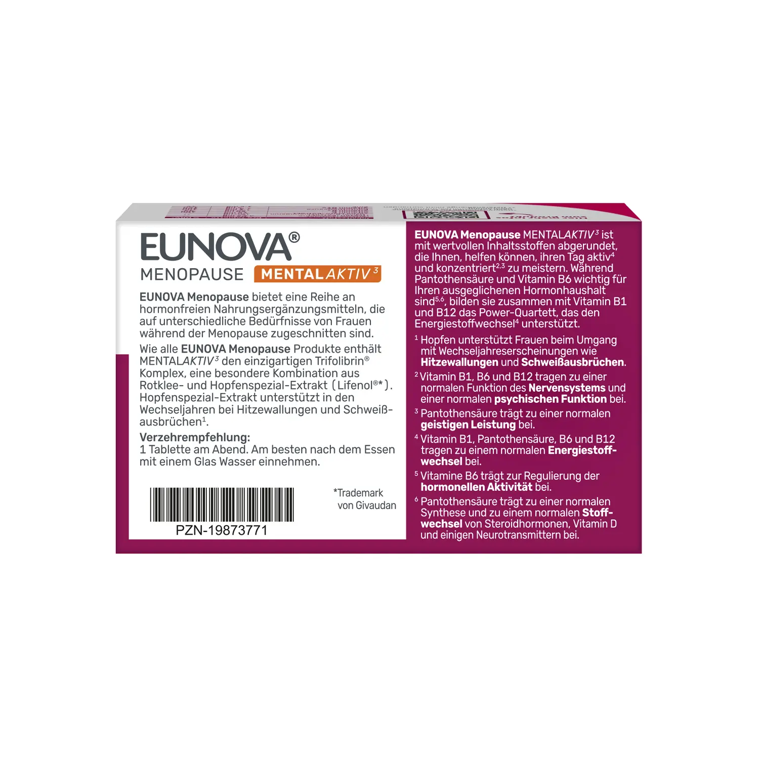 Umverpackung Eunova Menopause Mentalaktiv