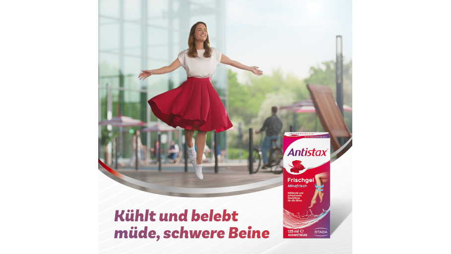 Vorteile Antistax Frischgel Antistax Frischgel kühlt und belebt müde, schwere Beine
